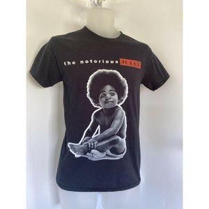 The Notorious‎ BIG Baby Shirt Mens Size S/M Hip Hop Black Concert Rap T Shirt